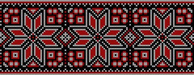 Etnik ve çiçekli Ukrayna süsü, kimlik, vyshyvanka, basılı giysiler için nakış, web siteleri, afişler, arka planlar, bitki motifli geleneksel halk tasarımı