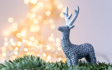 geyik Noel dekorasyonu kopya alanı ile gümüş