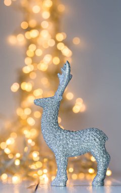 geyik Noel dekorasyonu kopya alanı ile gümüş