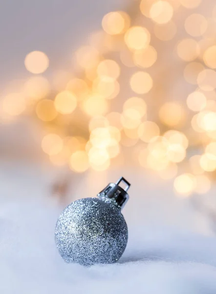 Kerstdecoratie Voor Wazig Bliksem — Stockfoto