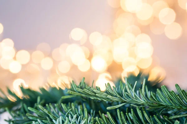 Kerst Bokeh Achtergrond Horizontale Banner — Stockfoto