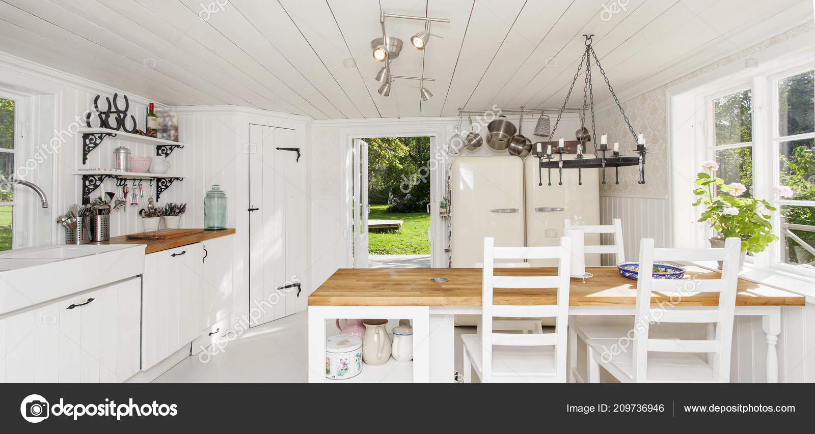 Interior Fancy Kitchen Background Stock Photo Image By Annaanderssonphotography 209736946