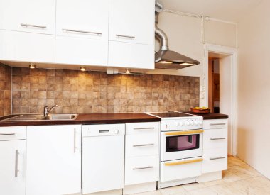 iç arka plan üzerinde süslü mutfak