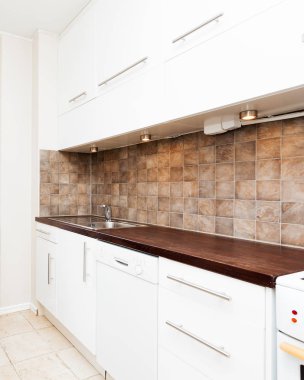 iç arka plan üzerinde süslü mutfak