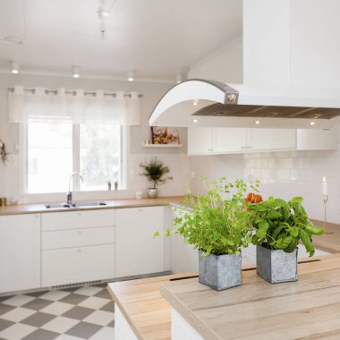 süslü mutfak iç kontrol kat ile