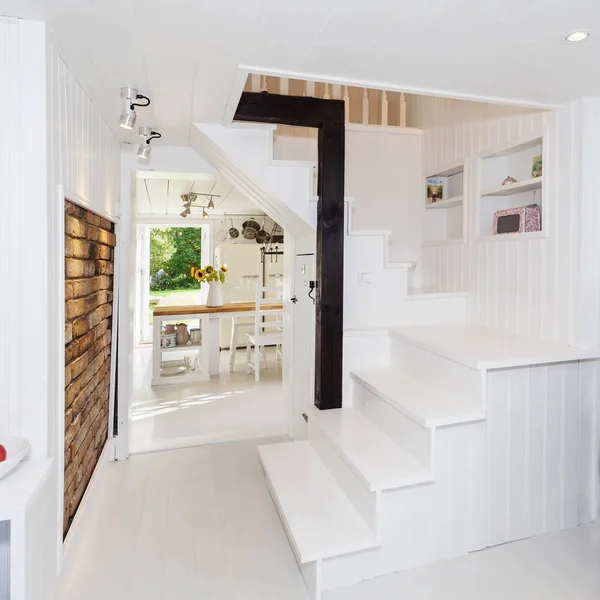 Interieur Van Fancy Appartement Trappen Een Muur Van Kap — Stockfoto