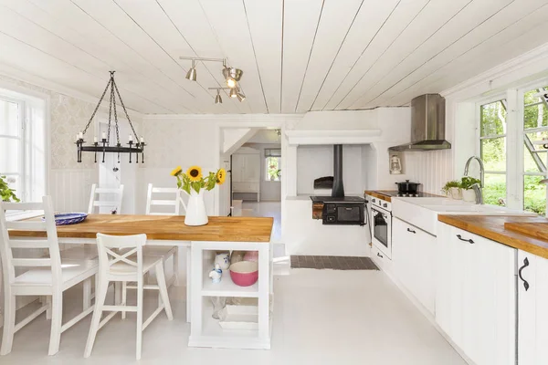 interior of fancy kitchen on background