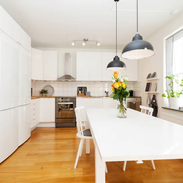 Interior Una Cocina Elegante Fondo — Foto de Stock