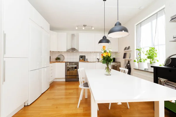 Interior Una Cocina Elegante Fondo — Foto de Stock