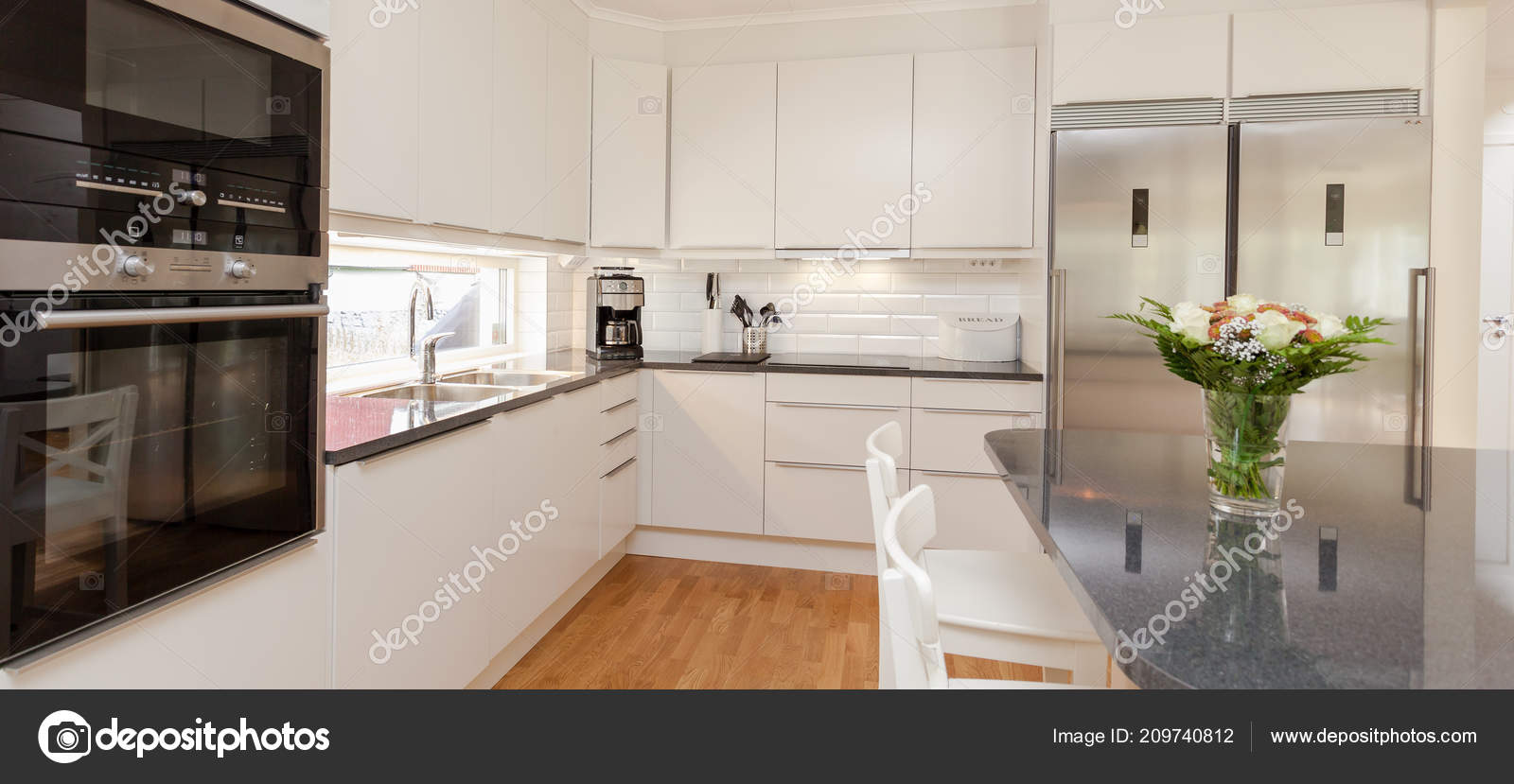 Fancy Kitchen Interior Table Chairs Stock Photo Fancy Kitchen Interior Table Chairs Stock Photo