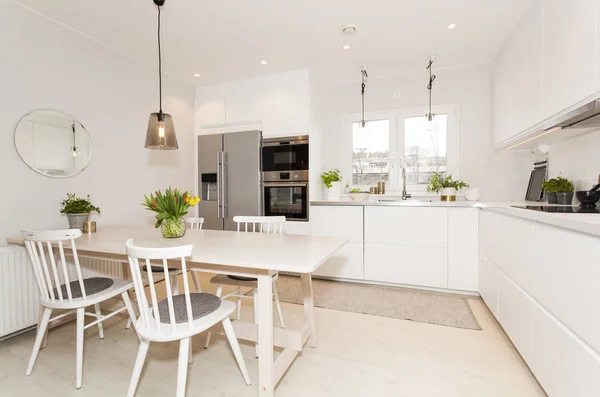 Fancy Kitchen Interior Kitchen Table Chairs — Stock Photo, Image