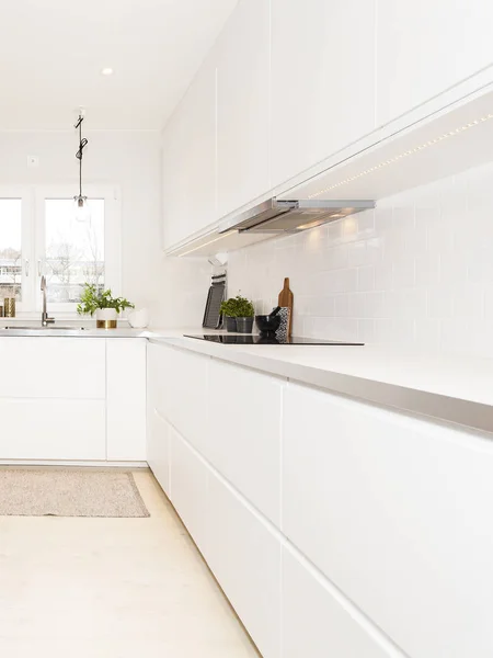 Fancy Bright Kitchen Interior Sink Window — Stock Photo, Image