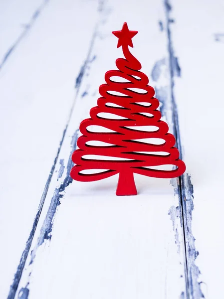 Červené Vánoční Strom Pozadí — Stock fotografie
