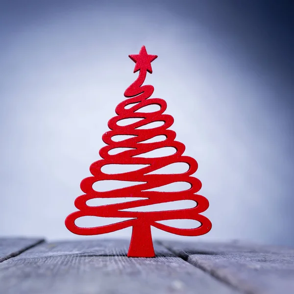 Czerwony Drzewo Christmas Tle — Zdjęcie stockowe
