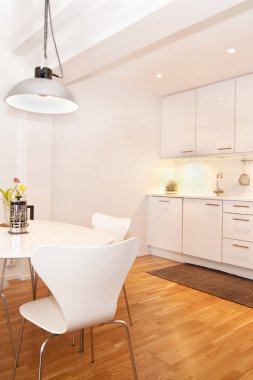 modern mutfak iç arka plan üzerinde