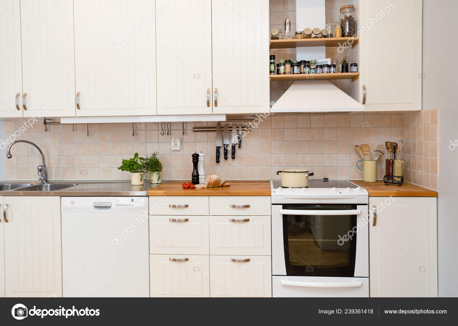 Fancy Kitchen Banner Small Table Stock Photo Image By Annaanderssonphotography 239361418