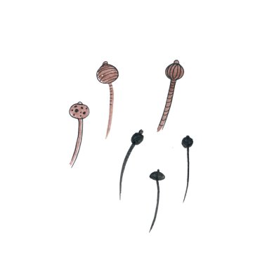 Sulu boya küçük resim grafik tasarım için