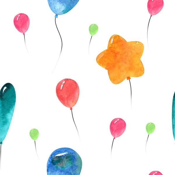 Watercolor Birthday Clip Art Ready Print Posters Postcards — Stock Photo, Image