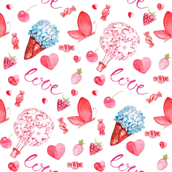 Seamless Love Celebration Pattern — Stock Photo, Image