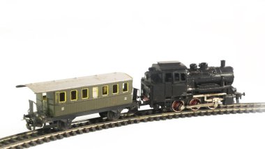 Beyaz arka plan üzerinde tren