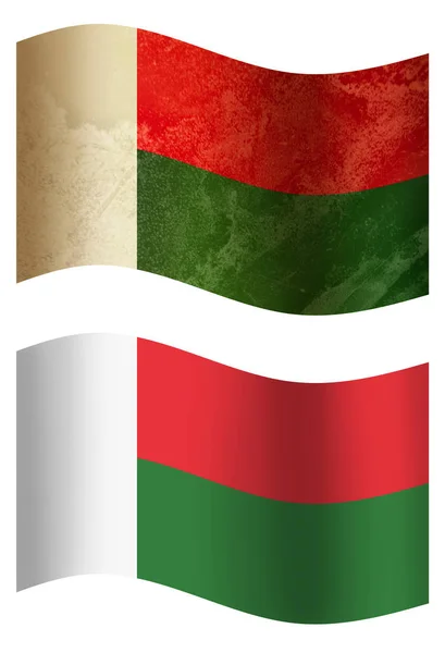Zemi Vlajky Vlajka Země Madagaskar — Stock fotografie