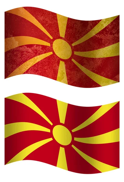 Land Flaggor Makedonien Land Flagga — Stockfoto