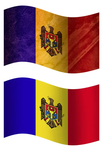 Флаги Стран Флаг Молдовы — стоковое фото