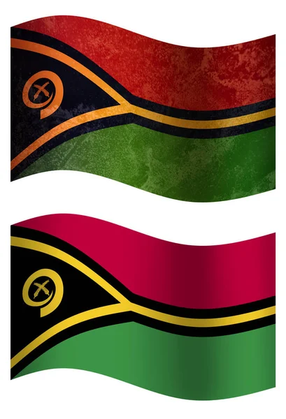 Zemi Vlajky Vlajka Země Vanatu Dvoudílné — Stock fotografie