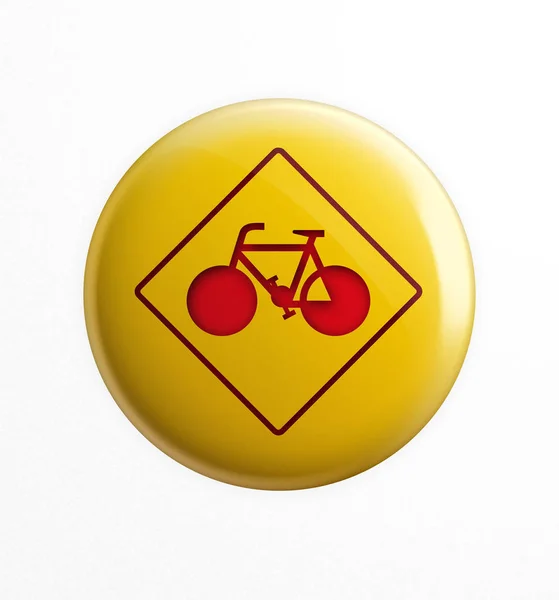Traffic Signs Yellow Board White Background Isolated — Stock Photo, Image