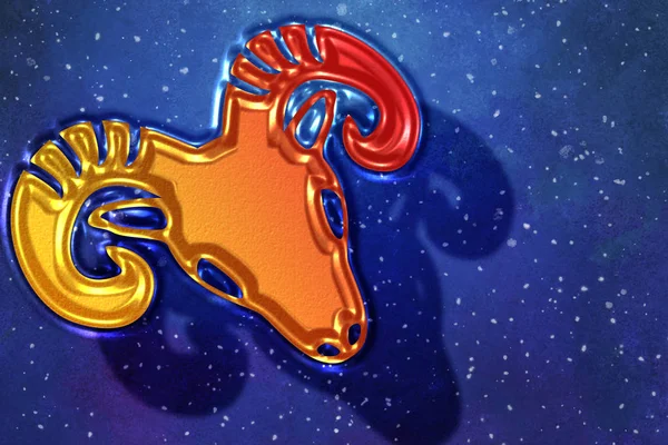 Zodial işareti burç cirlce koyu arka plan üzerinde. Yaratıcı arka plan. Sembol kavramı. 3D render