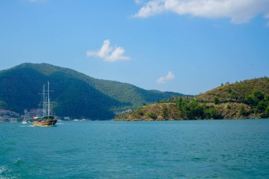 Mavi deniz yat, Fethiye, Mugla, Turkey körfezler