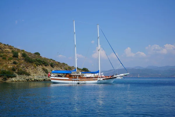 Yachts Mer Bleus Baies Fethiye Mugla Turquie — Photo