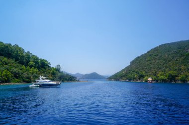 Mavi deniz yat, Fethiye, Mugla, Turkey körfezler