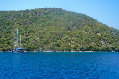 Mavi deniz yat, Fethiye, Mugla, Turkey körfezler