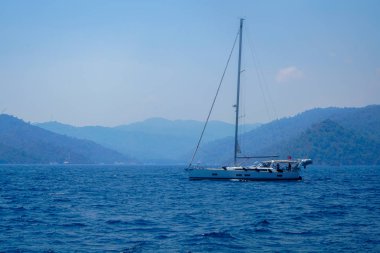 Mavi deniz yat, Fethiye, Mugla, Turkey körfezler