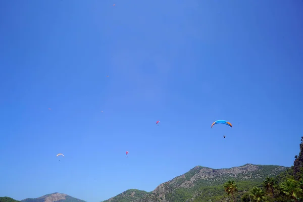 Fethiye Ölüdeniz Yamaç Paraşütü Muğla Türkiye — Stok fotoğraf