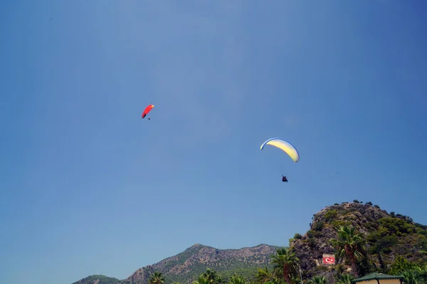 Fethiye Totes Meer Gleitschirmfliegen Mugla Türkei — Stockfoto