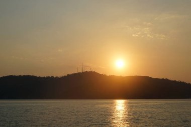 Gün ışığından yararlanma Fethiye'deki kaybolduğunda akşam saat