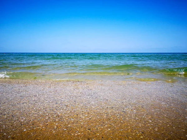 Summer Beach Soft Wave Sand Sea — Stock Photo, Image