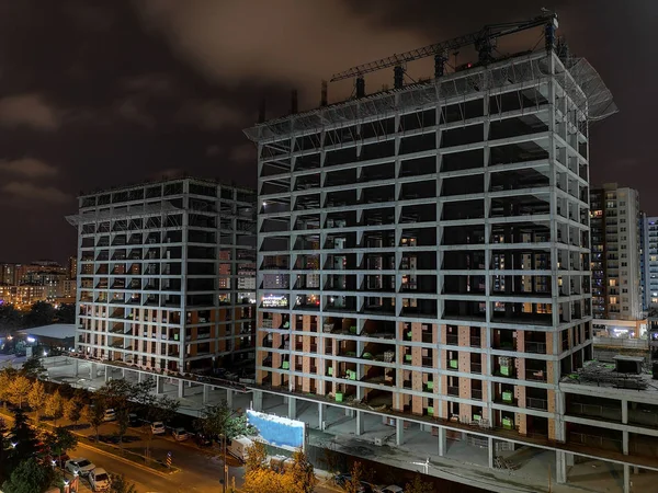 Night View High Construction — Stock Photo, Image