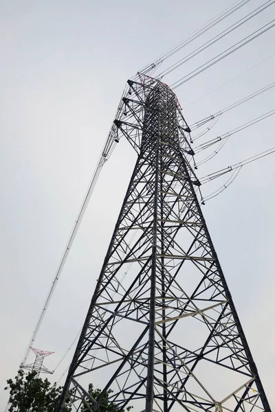 Linhas Transmissão Energia Elétrica — Fotografia de Stock