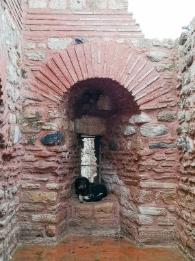 Tarihi Bizans duvarları Edirnekapı, Istanbul, Türkiye