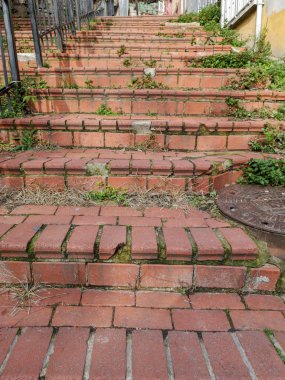 Antik taş merdiven, Mimarlık şehir, yukarı ve aşağı detayını