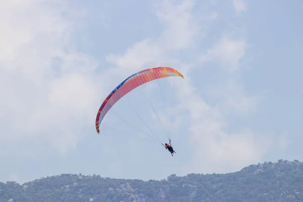 Oludeniz Yamaç Paraşütü Fethiye Muğla Türkiye — Stok fotoğraf