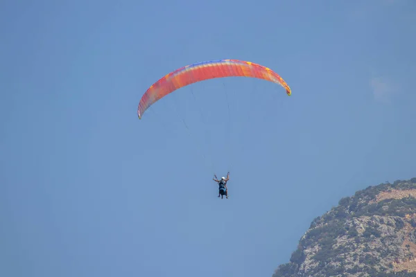 Oludeniz Yamaç Paraşütü Fethiye Muğla Türkiye — Stok fotoğraf