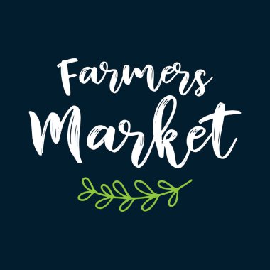 Market logosu olarak elle çizilmiş. Pankart, başlık, reklam, duyuru için mektup.