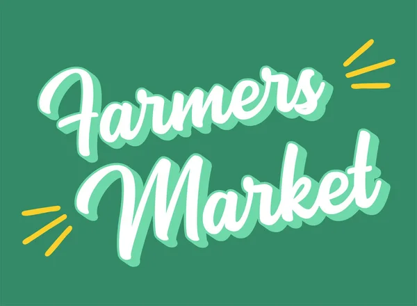 Mano bosquejado Farmers Market cotización. Letras para banner, encabezado, anuncio, anuncio . — Vector de stock
