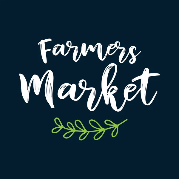 Mano bosquejado Farmers Market cotización como logotipo. Letras para banner, encabezado, anuncio, anuncio . — Vector de stock