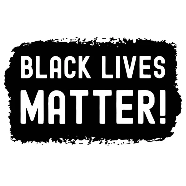 Mano dibujada Black Lives Matter cita. Lettering for poster, flyer, header, social media, banner — Vector de stock