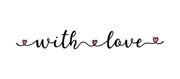 Mão esboçado com amor citação como anúncio, banner web. Lettering para banner, cabeçalho, cartão, cartaz, panfleto —  Vetores de Stock